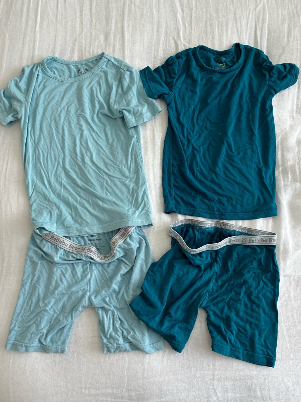 Kids 2-Piece Pajama Set in Light Blue & Teal - Soft Sleepwear